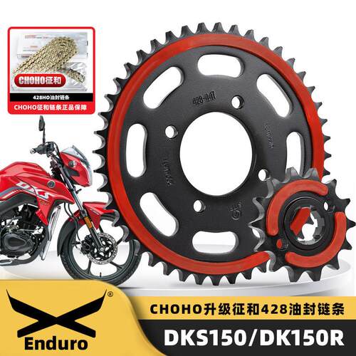 适用豪爵DKS150 DK150R/S HJ150-21-30大齿盘链盘套炼征和油封链