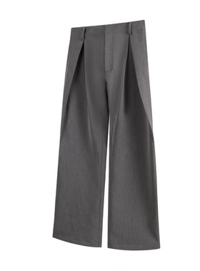 WICstudio立体工字褶A字廓形弯刀TR西裤通勤休闲裤