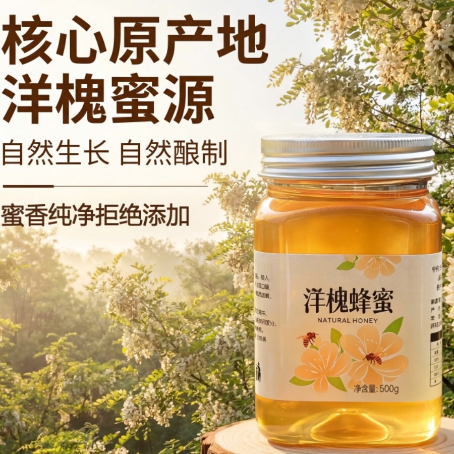 2斤洋槐蜜正宗自然成熟槐花蜜源农家自直发1斤/瓶