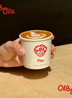 Ola ola | Adrian Cup | 复古白陶瓷杯320ml卡通马克杯咖啡仿纸杯