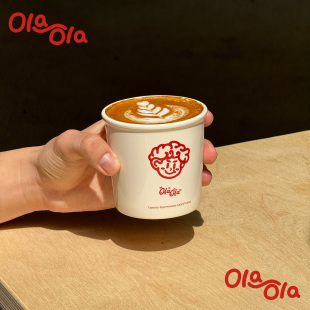 Ola ola | Adrian Cup | 复古白陶瓷杯320ml卡通马克杯咖啡仿纸杯