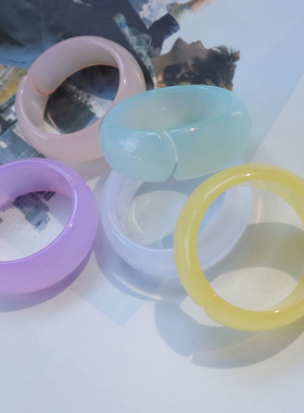 糖果色开口ins百搭戒指