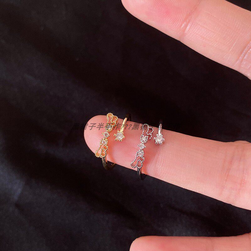 脚戒尾戒关节戒~铜材质开口戒可轻微调节锆石微镶小翅膀可爱设计