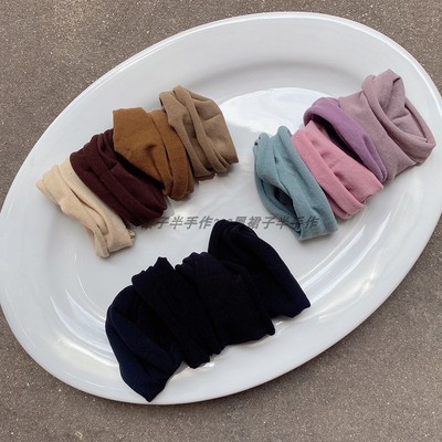 加宽高弹无缝发圈毛巾圈不伤头发高马尾头绳发绳黑色基础莫兰迪色