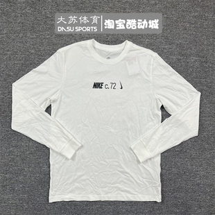 Nike耐克 男子纯棉运动休闲印花圆领T恤打底卫衣长袖 DZ2897-100