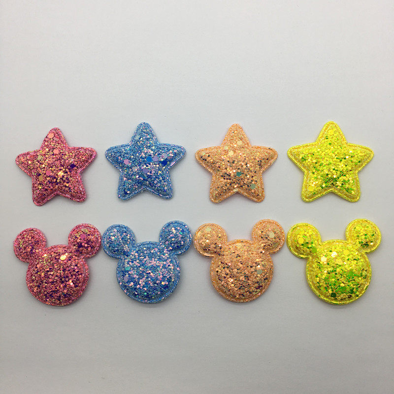 混彩葱粉米奇头五角星 鞋服装饰服装辅料diy手手工发饰配件材料