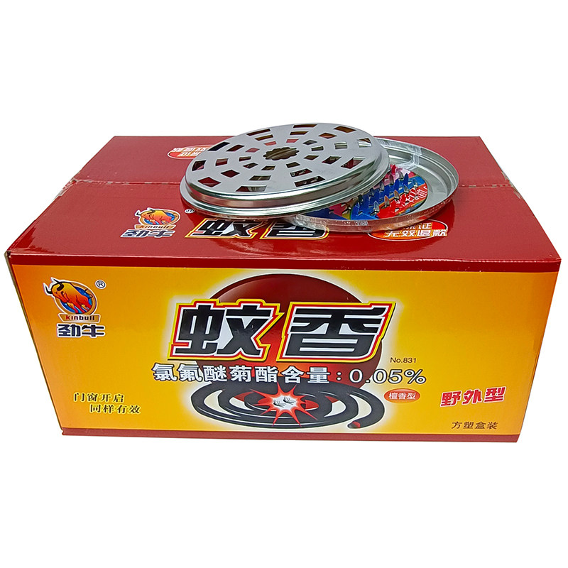 劲牛蝇香檀香塑盒蚊香户外灭苍蝇蚊子养殖场小盘薰蟑螂野外