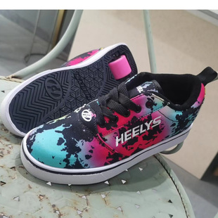 帆布薄款 美国正品 单轮超轻夏季 heelys女童 带轮轮滑成人女暴走鞋