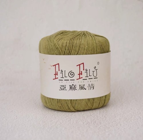 特价filofilu春夏编织纯亚麻线手工钩针线中细披肩开衫可做配线