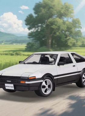 美驰图1:24ToyotaToyota AE86模型合金仿真汽车模型收藏摆件头文