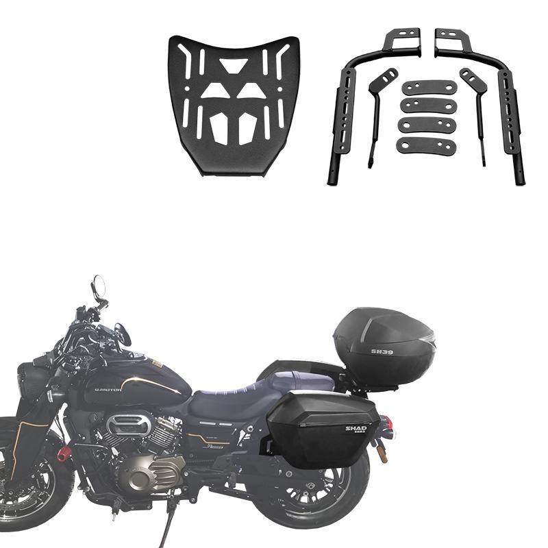 适用钱江SRV闪400V2货架QJ400-12K夏德边箱支架SHAD三箱边包改装