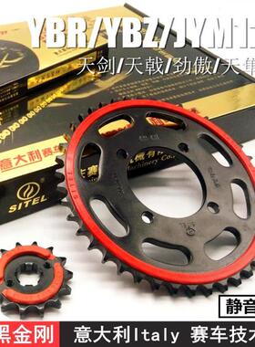 适用于山叶机车天剑天戟125JYM125YBR125套炼大齿盘链轮链条