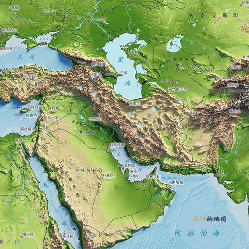 高清世界3D地形图 立体地形地图电子版 地理教学学习装饰画