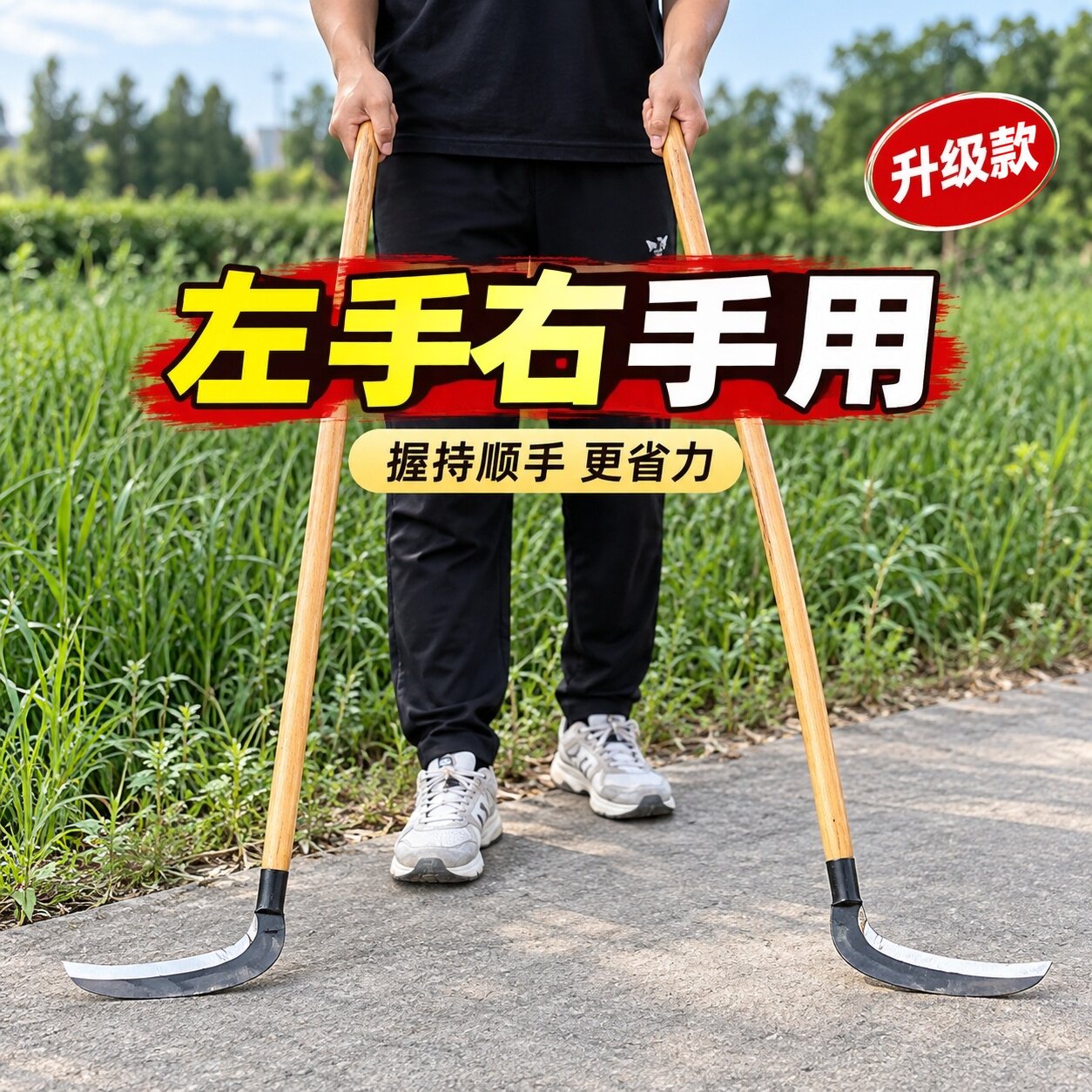 锰钢特大号镰刀头割草除荒打草图片