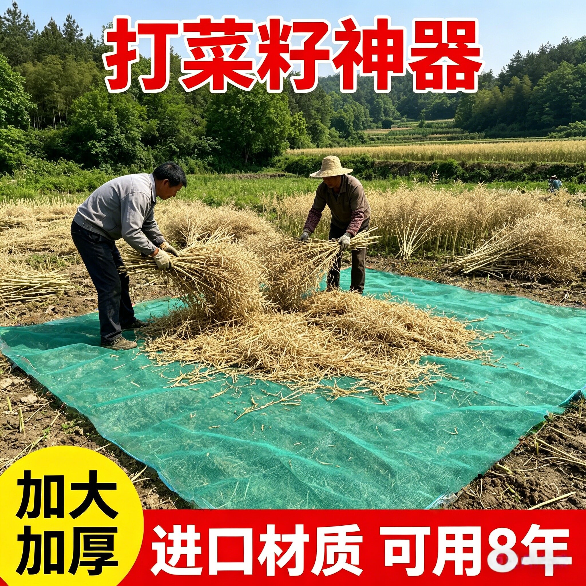 加厚菜籽脱壳网全新熟料耐用防破农村打菜籽专用网布过滤网脱菜壳