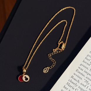 精致国风招财纳福葫芦吊坠项链滴釉工艺葫芦锁骨链新年送闺蜜女