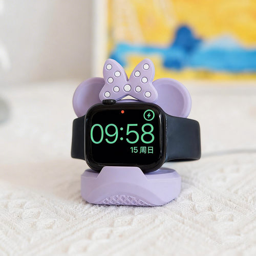 适用于iwatch11手表充电器支架s10线底座s9/8/7/6/5/SE2卡通可爱