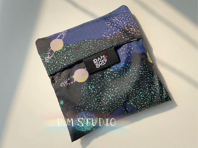 thumbnail for Updated~Portable Foldable Shopping BagEco Bag, Tote Bag, Standard Medium Smiley