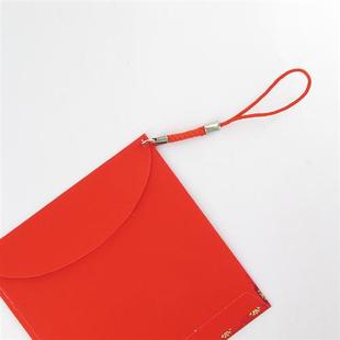 QD4D30个方形挂饰红包发财树年桔新年挂树红包带绳线迷你装饰春节