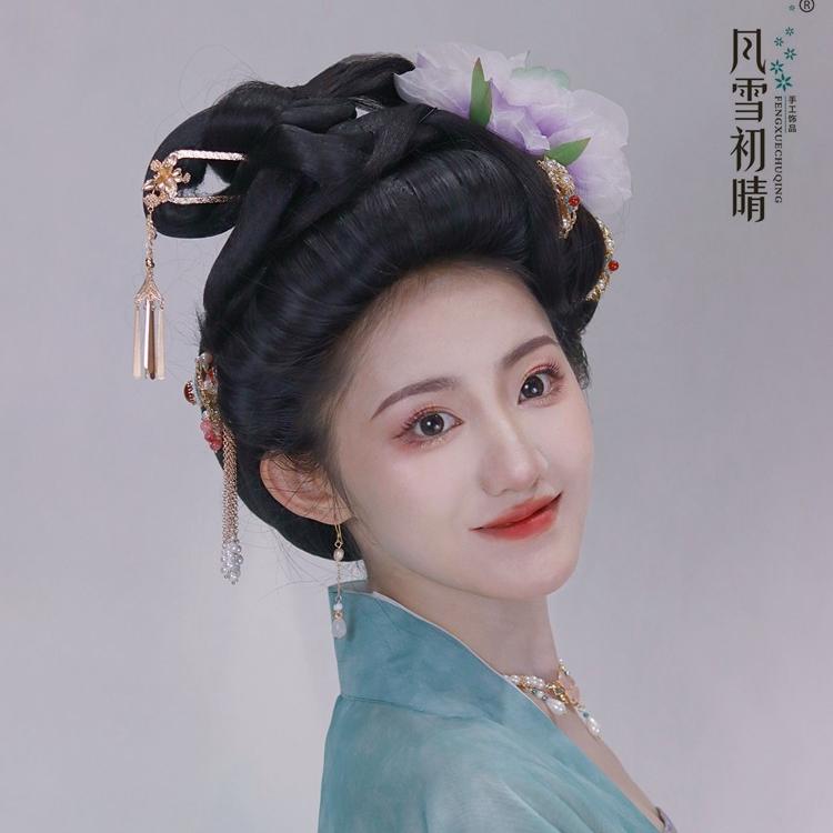 风雪初晴发钗发簪铜镀金复古风