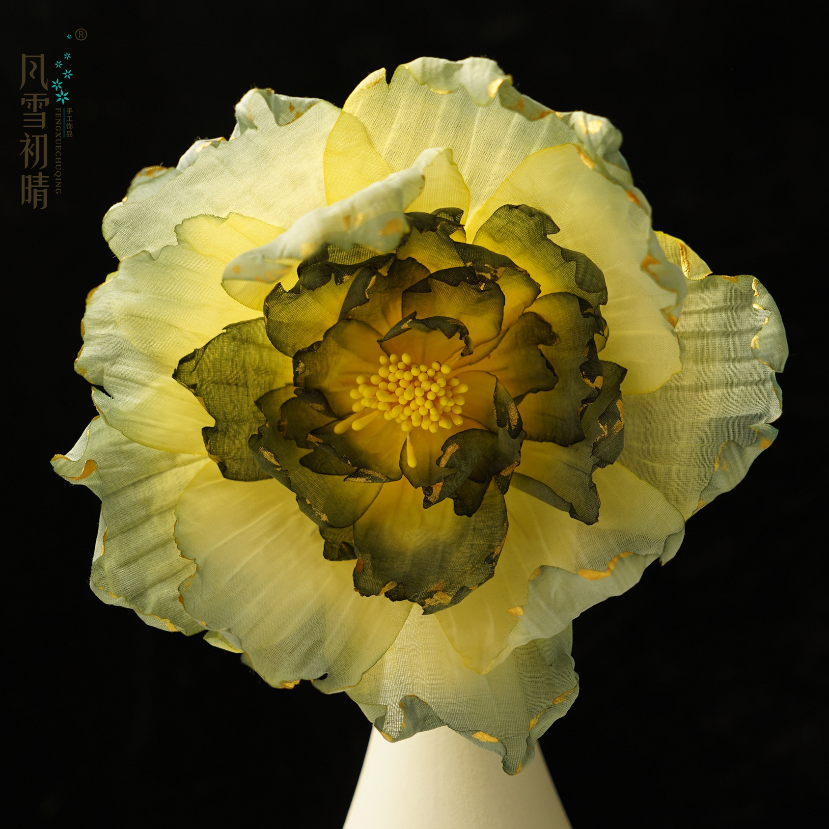 诗怡发夹【原创烫花】发簪手工简约复古汉服古风日常