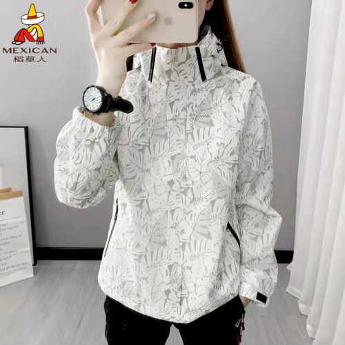 稻草人冲锋衣女防风防水夹克外套