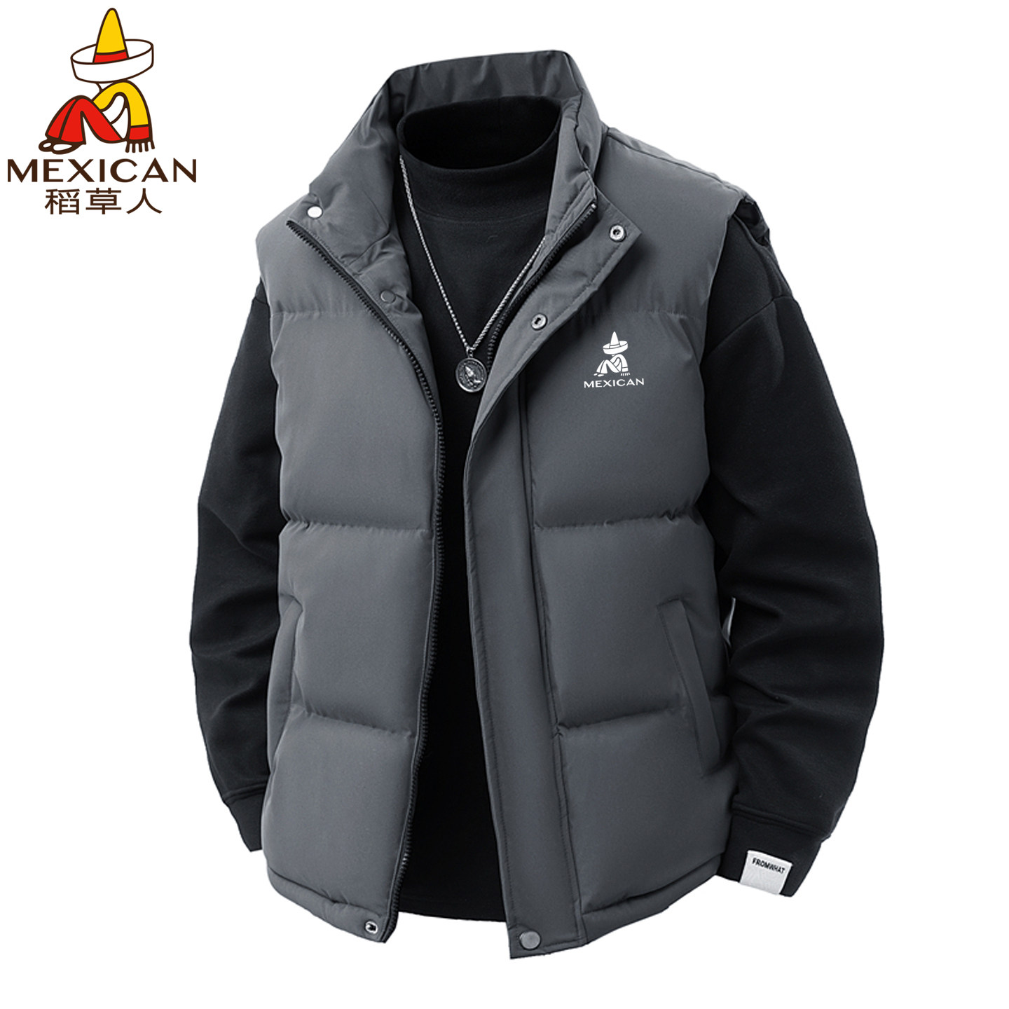 稻草人羽绒棉马甲男士冬季外穿潮流帅气保暖加厚马夹坎肩背心外套,男装,常规马甲,淘宝优惠券,粉丝福利购,淘宝优惠卷