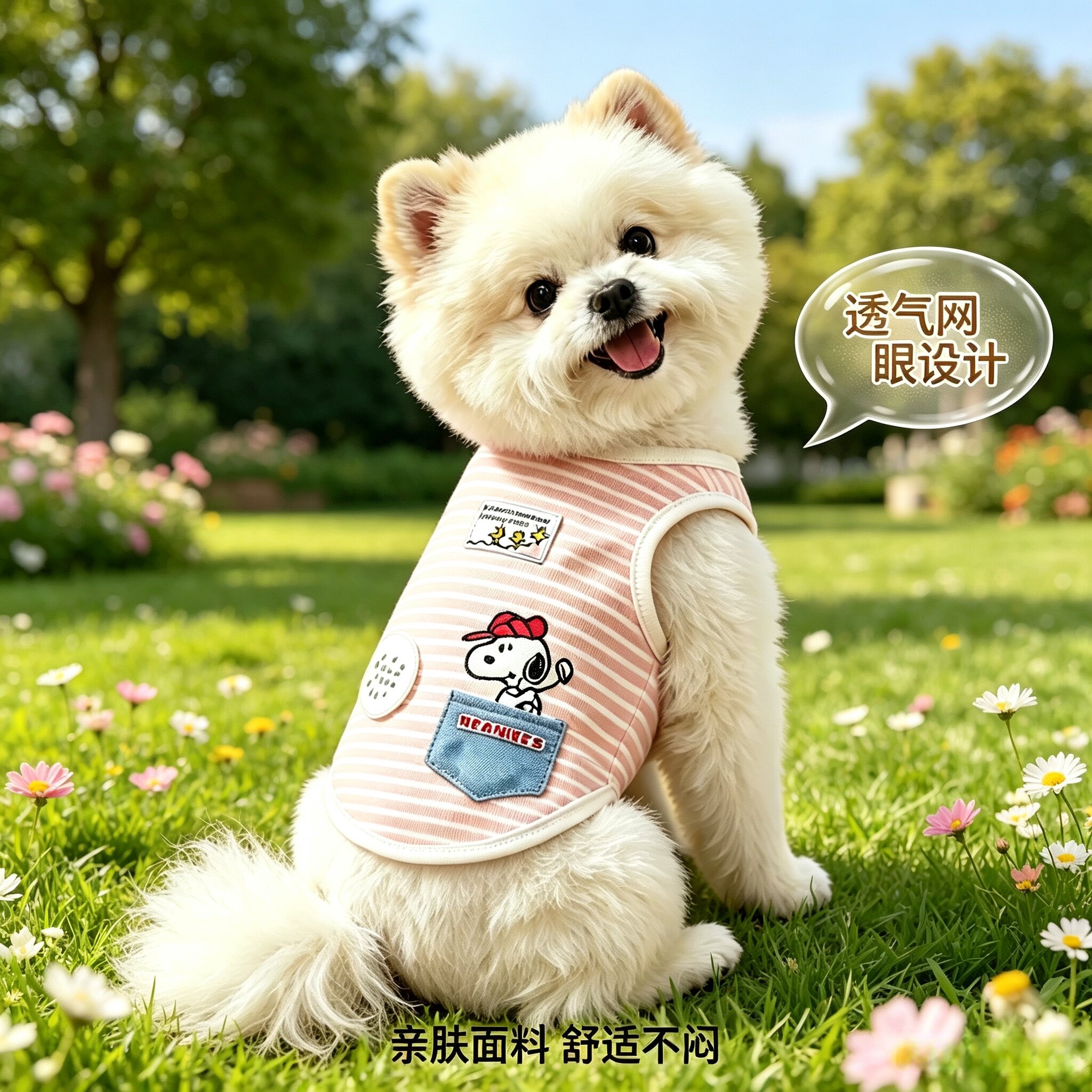 夏季凉感防晒中小型犬背心