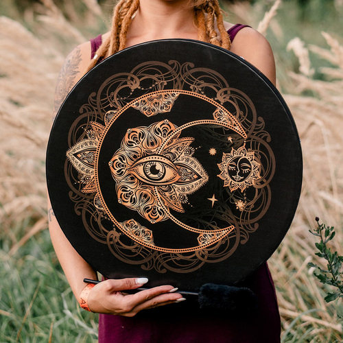 2022跨境新品眼睛鼓VEGAN SHAMAN DRUM节日装饰品