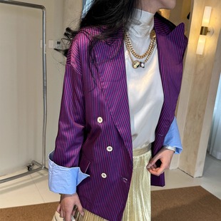 5折 JEJIA紫色西装外套 Manoush金色百褶半裙ports1961真丝上衣