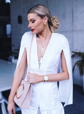 【清货折斗篷短裤68】澳洲品牌Premonition低V领斗篷披风外套短裤