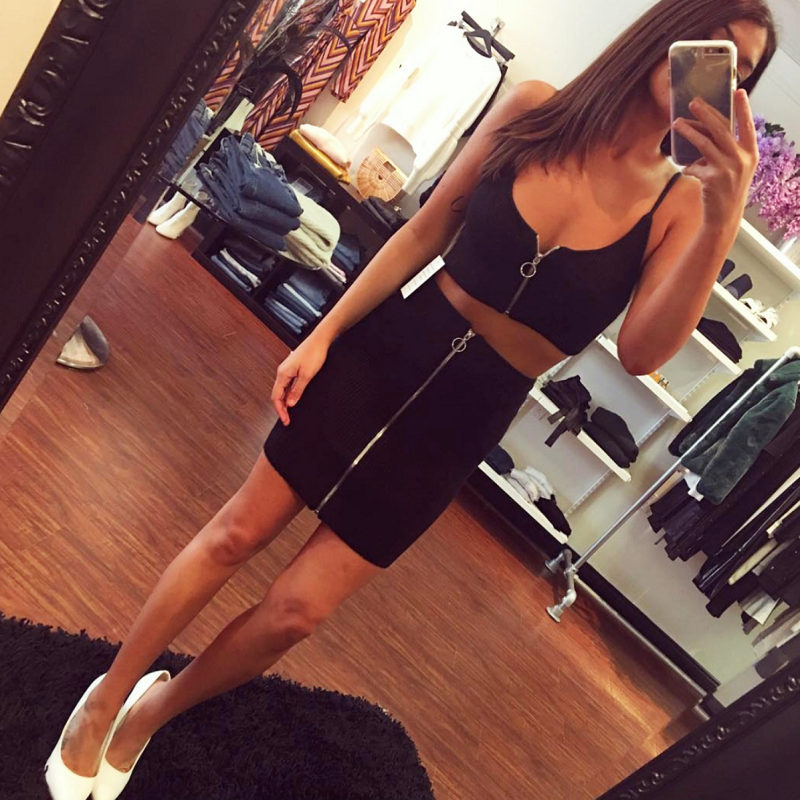 【国现清红S】for love lemons 秋季新款吊带/拉链针织半身裙|ruв категории Женская одежда, юбка - от Buy2taobao.com для оказания профессиональной услуги покупки агента Taobao