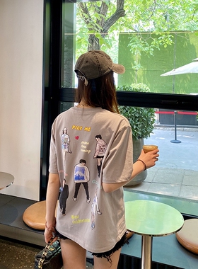 【清货折S】Andrea Martin 2S背后经典人物造型短袖T恤宽松