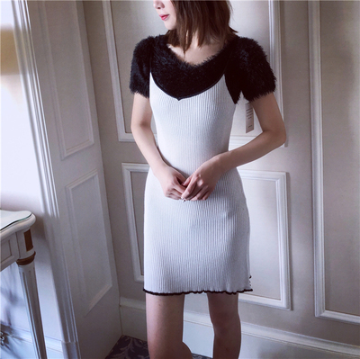 买手店【清货折m】For Love and Lemons针织吊带连衣裙秋冬