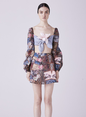 【国现68】ATOIR澳洲设计师品牌时尚复古印花半身A字短裙木兰