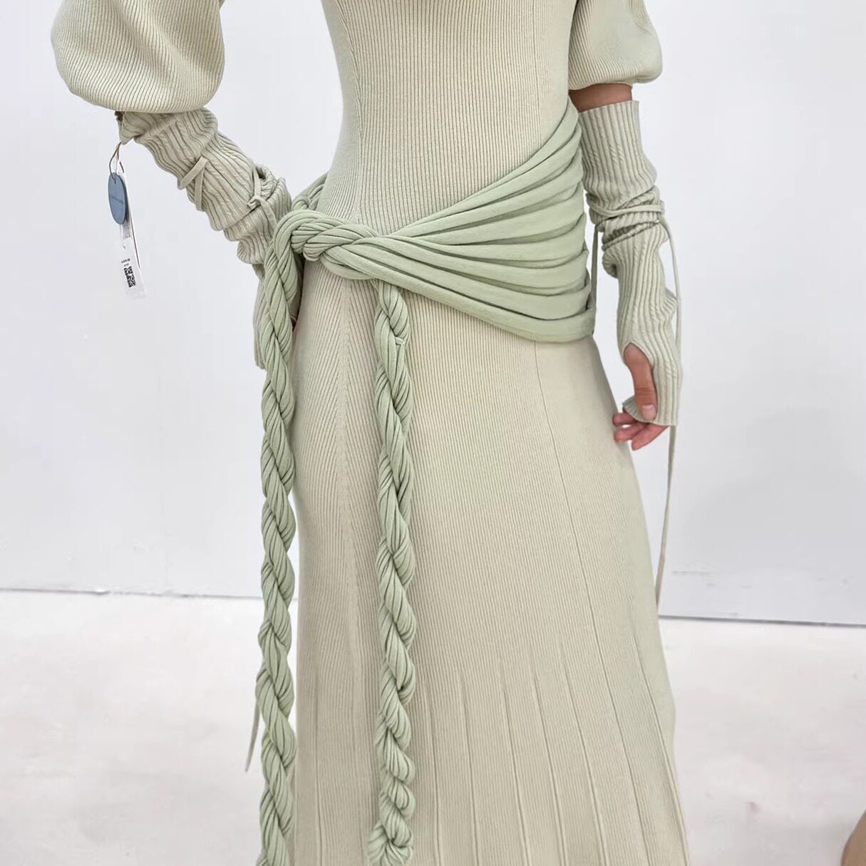 o cloche code 25年 马尾结三角巾_90%美丽奴羊毛10%弹力纤维