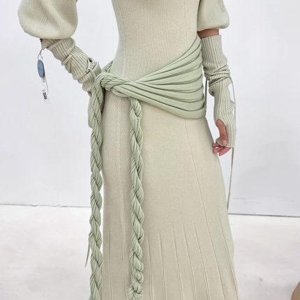 o cloche code 25年 马尾结三角巾_90%美丽奴羊毛10%弹力纤维