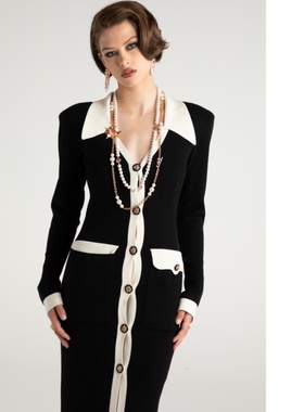 Nana Jacqueline 2SAW 秋冬 高级百搭长款修身针织外套内搭套装