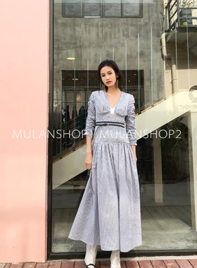 【清货折68】ATOIR 澳洲小众设计师品牌深v蓝格连体衣集合