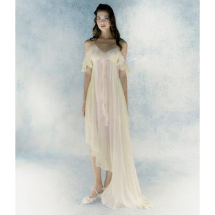 连衣裙礼服度假 梦幻印花吊带荷叶边长款 CAMEYLIU 2026早春SS