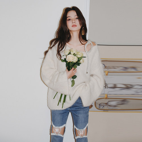 木兰rocharoma21针织毛衣镂空