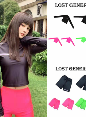 【清货折粉短裤M】LOST GENERALL荧光色骑行裤