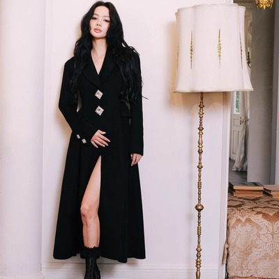 高级感时髦精名媛风大衣毛呢外套