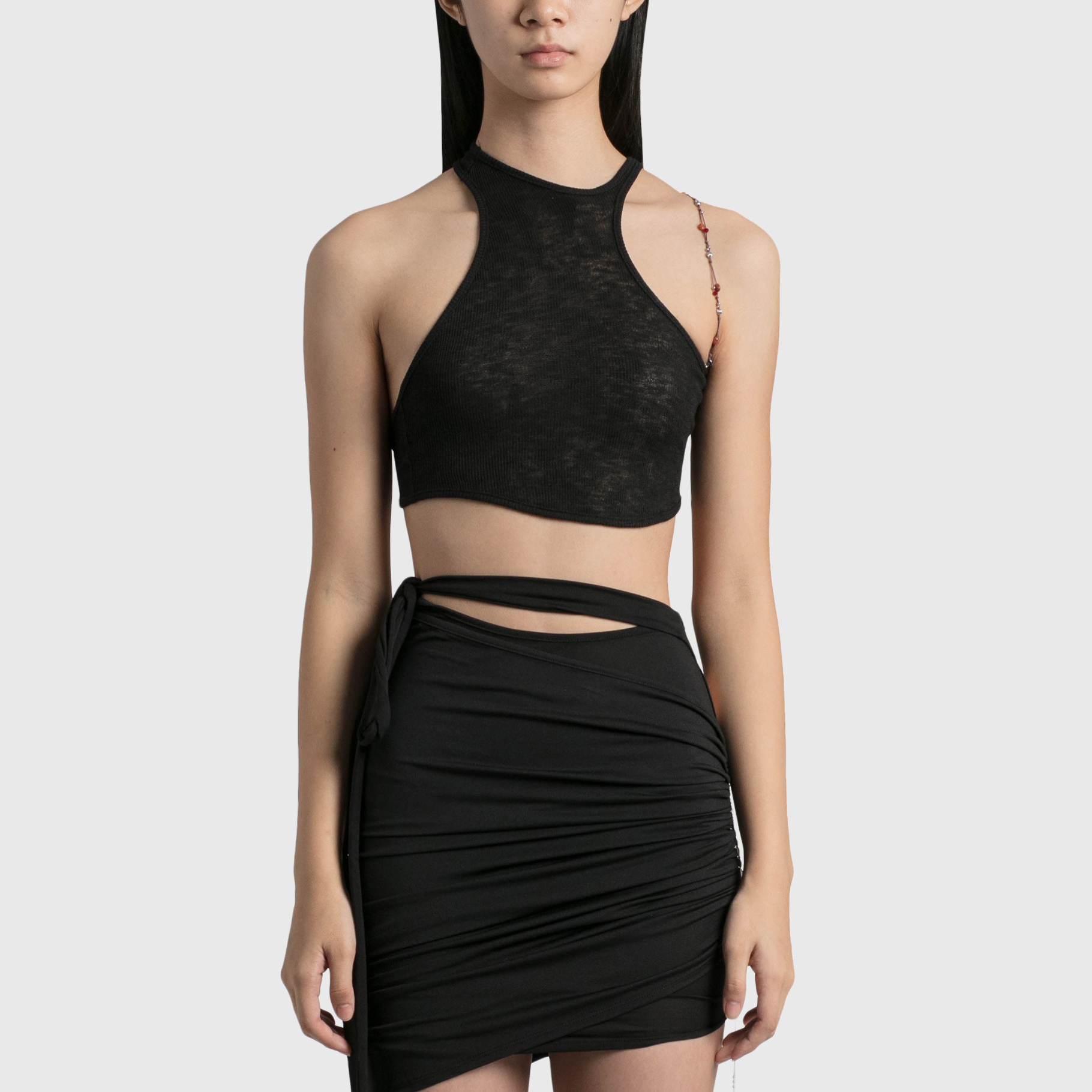 挖肩背心露背薄款舒适暗黑风