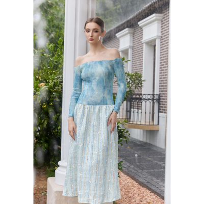 Wardrobes by chen25AW 扎染弹力修身渐变连衣裙