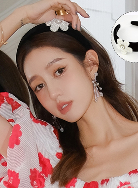 买手店 NAMAS MIYO 2JSS甜美气质百搭时尚白色珍珠扣发箍发饰