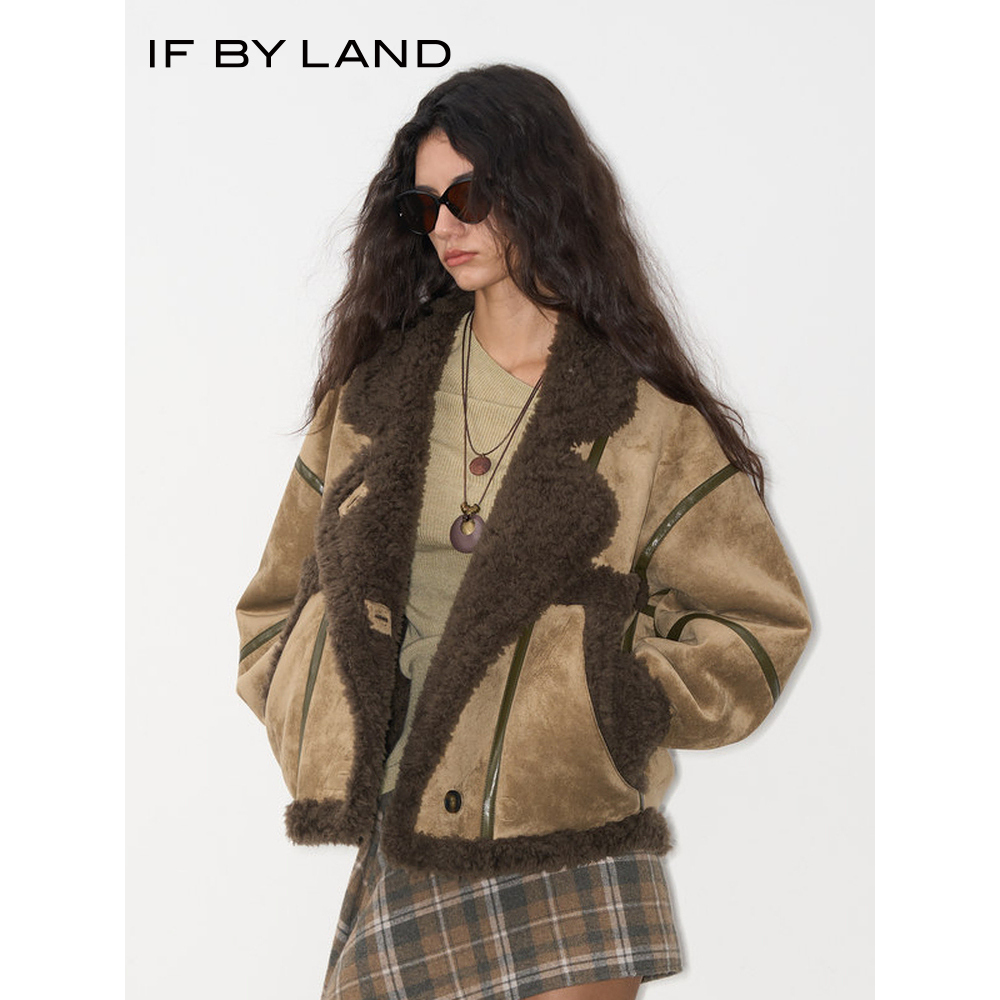 IF BY LAND 25秋冬季新款 卡其绿外套