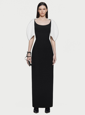 CHATS BY C.DAM 2025 AW CYRUS 纯色简约修身连衣裙礼服