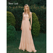 25AW Sheer Luck Tia雪纺挂脖伞裙