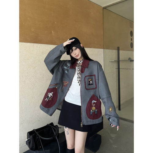 现货GARCON BY GARCON 25AWHOME SWEET HOME故事刺绣水洗帆布夹克